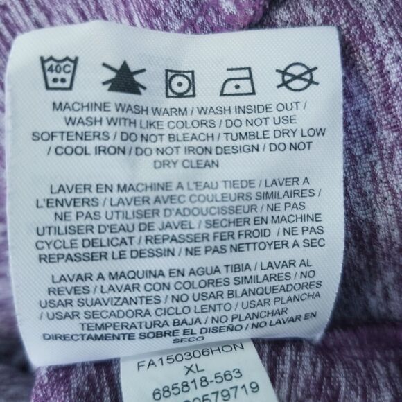 Nike Running Funnel Neck Hoodie Womens Burgundy XL Heathered Pockets Gym Sports - Picture 14 of 14